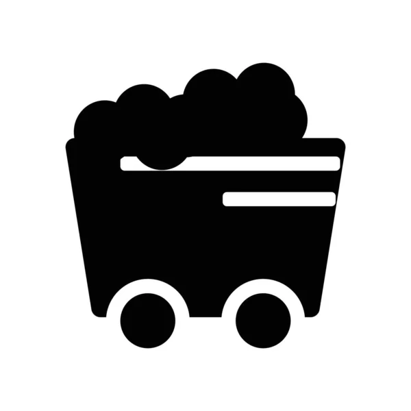 Vecteur icône Charbon Wagon isolé sur fond blanc, Charbon Wagon — Image vectorielle