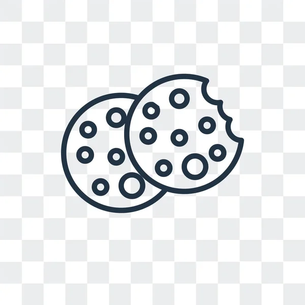 Plik cookie wektor ikona na białym tle na przezroczystym tle, projektowanie logo Cookie — Wektor stockowy