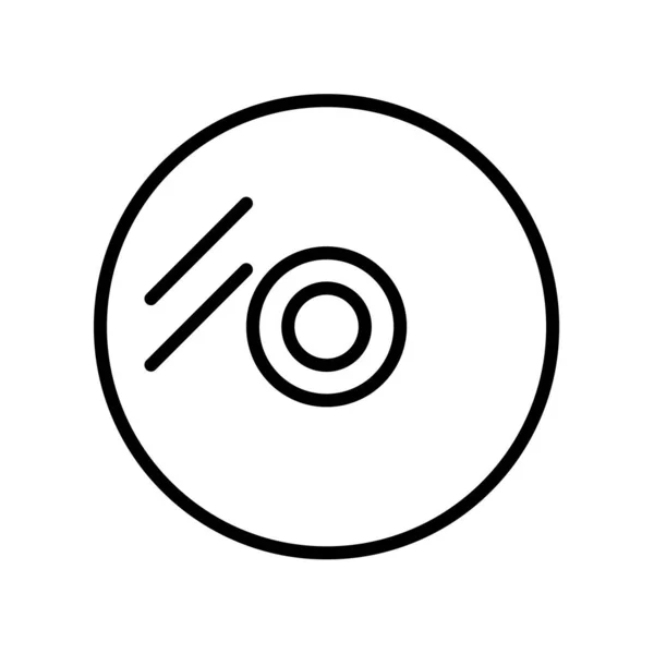 Compact disc wektor ikona na białym tle na białym tle, kompaktowy d — Wektor stockowy