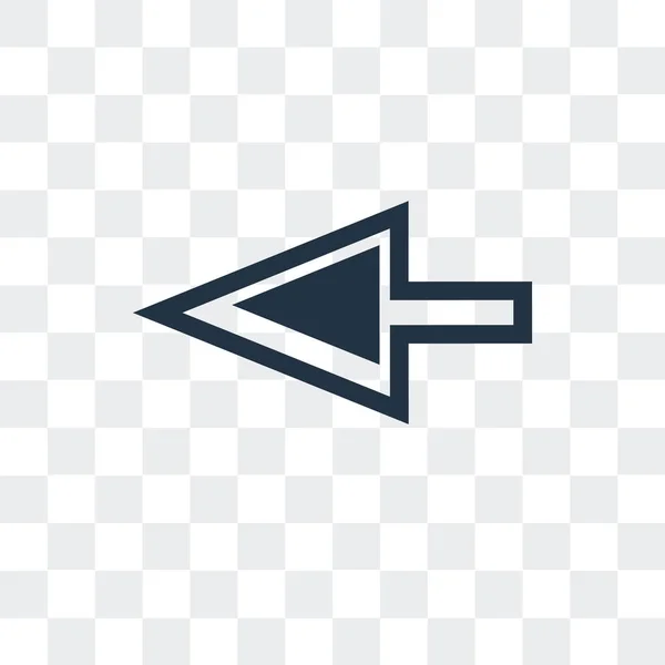 Icona vettoriale cursore isolata su sfondo trasparente, disegno logo cursore — Vettoriale Stock