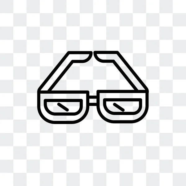 AR okulary wektor ikona na białym tle na przezroczystym tle, projektowanie logo Ar okulary — Wektor stockowy