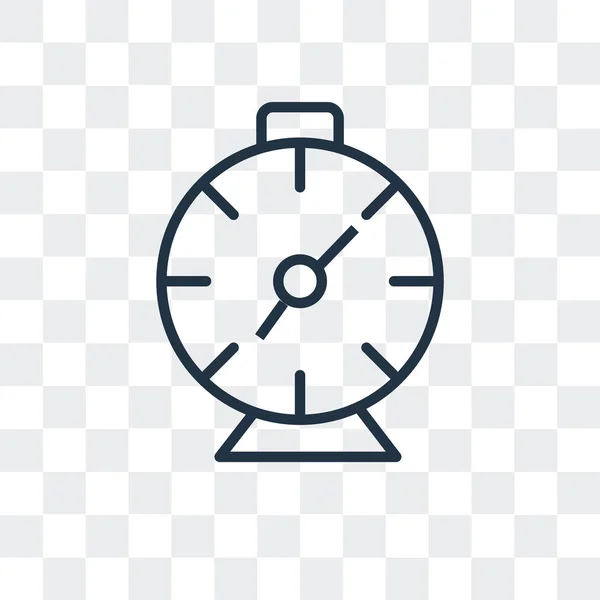 Reloj despertador icono vectorial aislado sobre fondo transparente, diseño del logotipo del reloj despertador — Archivo Imágenes Vectoriales