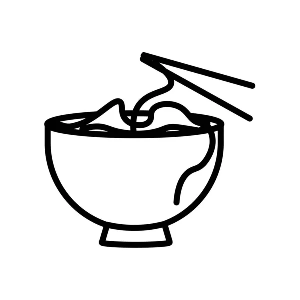 Fideos icono vector aislado sobre fondo blanco, signo de fideos  , — Vector de stock