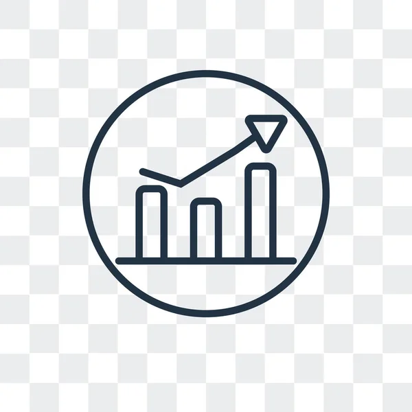 Ícone vetorial de estatísticas isolado em fundo transparente, design de logotipo de estatísticas —  Vetores de Stock