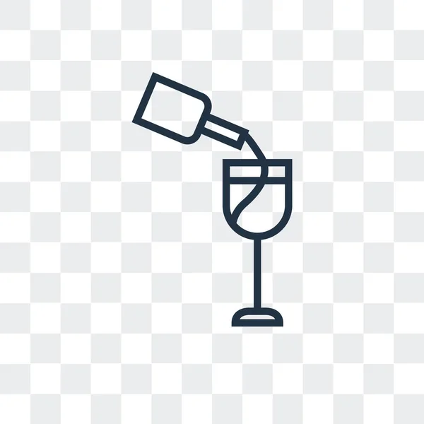 Wine vector icon isolated on transparent background, Wine logo design — Stock Vector