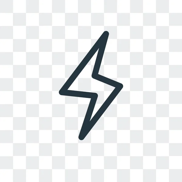 Lightning vector ikon elszigetelt átlátszó háttér, Lightn — Stock Vector