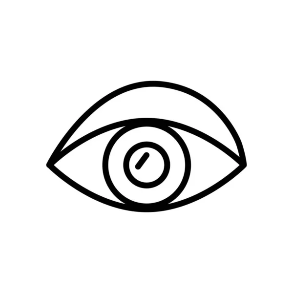 Oog pictogram vector geïsoleerd op een witte achtergrond, Eye teken, regel of — Stockvector