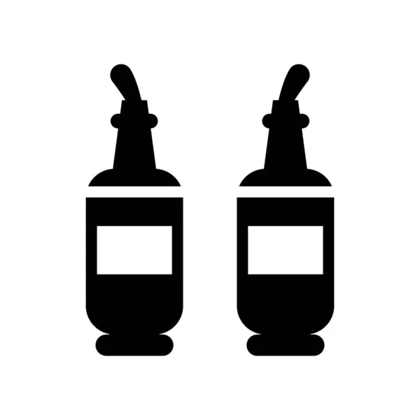 Vinegar icon vector isolated on white background, Vinegar sign , — Stock Vector