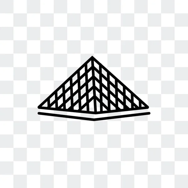 Louvre piramis vector icon elszigetelt átlátszó háttér, Belém-torony logo tervezés — Stock Vector