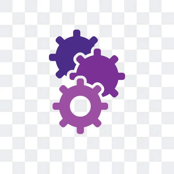 Cogwheel vector icono aislado sobre fondo transparente, Cogwhee — Vector de stock