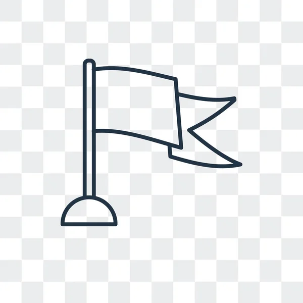 Saydam arka plan üzerinde bayrak logo tasarımı izole bayrak vektör simgesi — Stok Vektör
