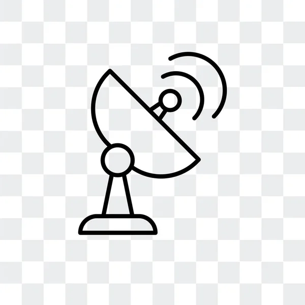 Icono de vector de radar aislado sobre fondo transparente, diseño de logotipo de radar — Vector de stock