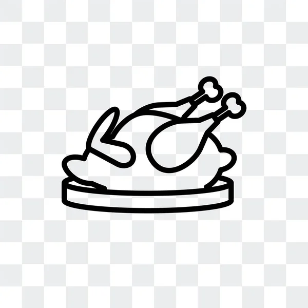 Ícone de vetor de frango isolado em fundo transparente, design de logotipo de frango —  Vetores de Stock