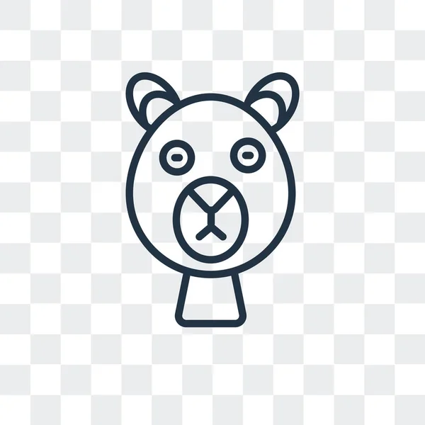 Oso icono vectorial aislado sobre fondo transparente, diseño del logotipo del oso — Archivo Imágenes Vectoriales