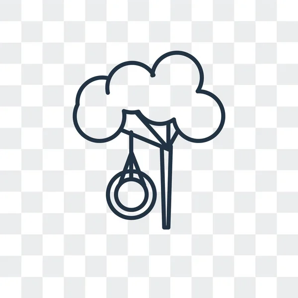 Vektorové ikony izolované na průhledné pozadí, design loga Swing houpačka — Stockový vektor