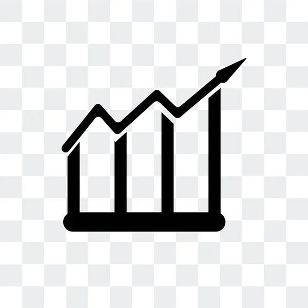 Ícone de vetor gráfico de barras isolado no fundo transparente, Barra ch —  Vetores de Stock