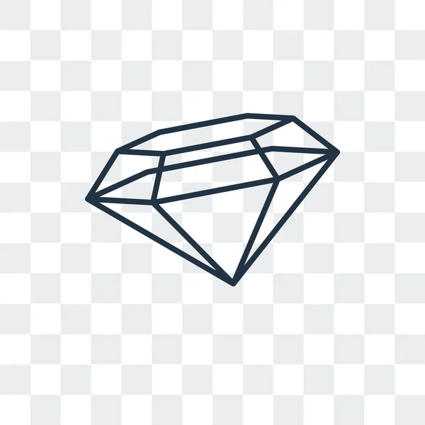 Ícone de vetor de diamante isolado em fundo transparente, design de logotipo de diamante — Vetor de Stock