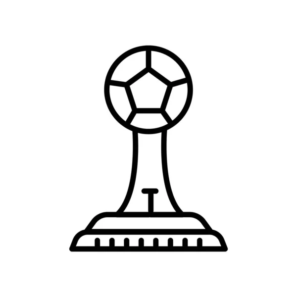 Vector de icono de copa aislado sobre fondo blanco, signo de copa, línea o — Archivo Imágenes Vectoriales
