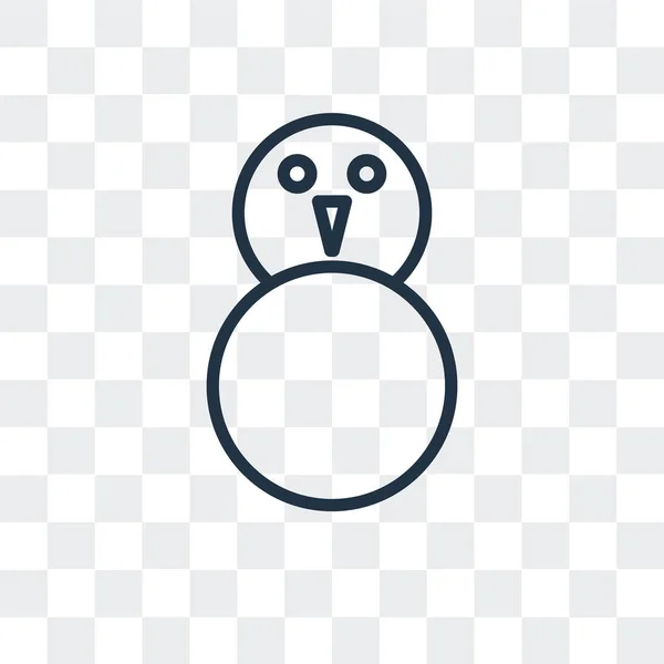 Snowman vetor ícone isolado no fundo transparente, boneco de neve logotipo design — Vetor de Stock