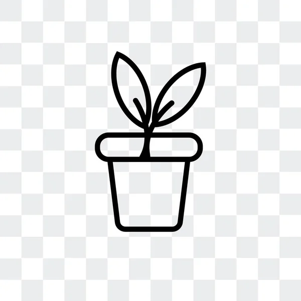Plantera vektor ikonen isolerad på transparent bakgrund, växt Logotypdesign — Stock vektor