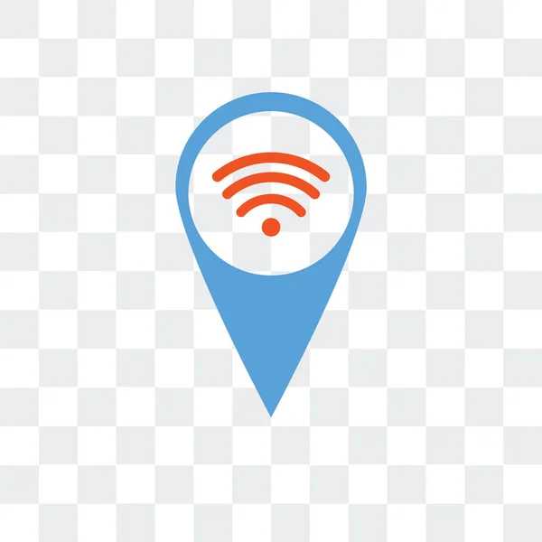 Saydam arka plan üzerinde Wifi logosu d izole Wifi vektör simgesi — Stok Vektör