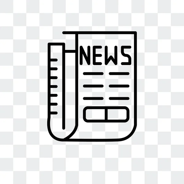 Gazety wektor ikona na białym tle na przezroczystym tle, projektowanie logo gazety — Wektor stockowy