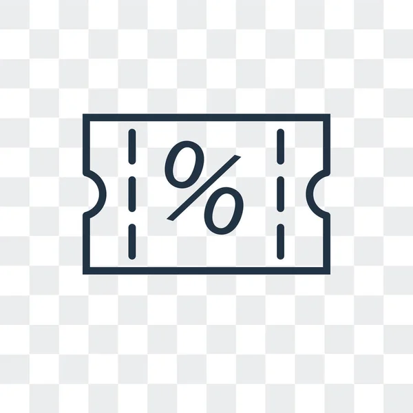 Ícone vetorial do voucher isolado no fundo transparente, projeto do logotipo do voucher —  Vetores de Stock