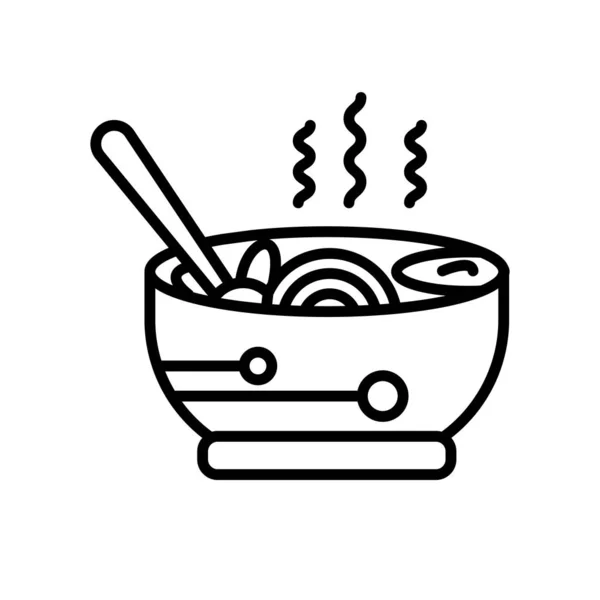 Вектор иконки супа изолирован на белом фоне, знак супа — стоковый вектор