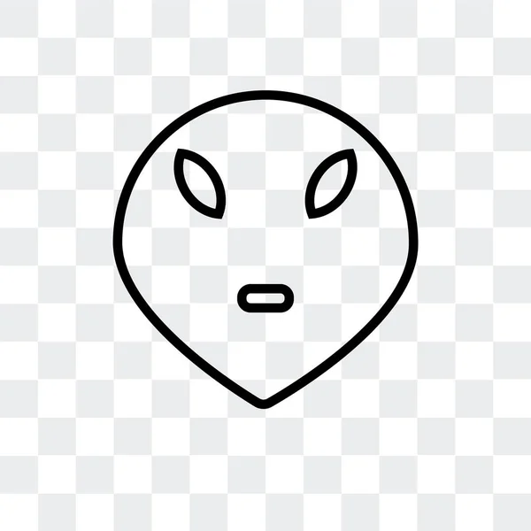 Icône vectorielle extraterrestre isolée sur fond transparent, logo extraterrestre — Image vectorielle