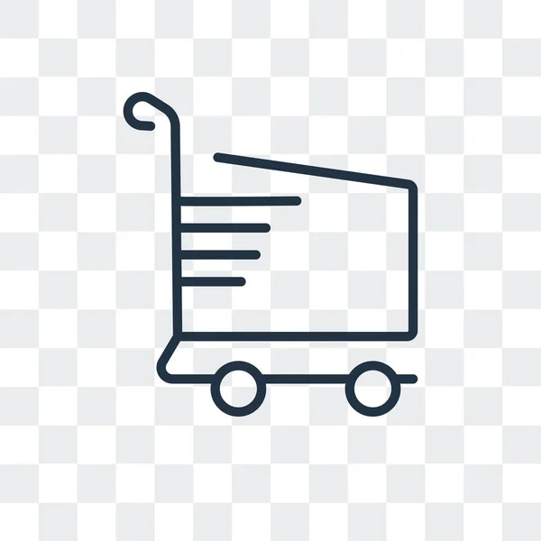 Carrito de compras icono de vector aislado sobre fondo transparente, diseño del logotipo del carrito de compras — Vector de stock