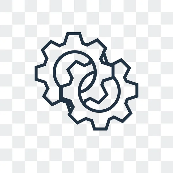 Configuración icono vectorial aislado sobre fondo transparente, diseño del logotipo de configuración — Archivo Imágenes Vectoriales