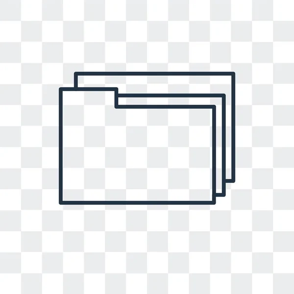 Ordner-Vektorsymbol isoliert auf transparentem Hintergrund, Ordner-Logo-Design — Stockvektor
