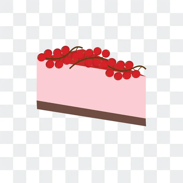 Icono de vector de pastel aislado sobre fondo transparente, logotipo de la torta d — Vector de stock