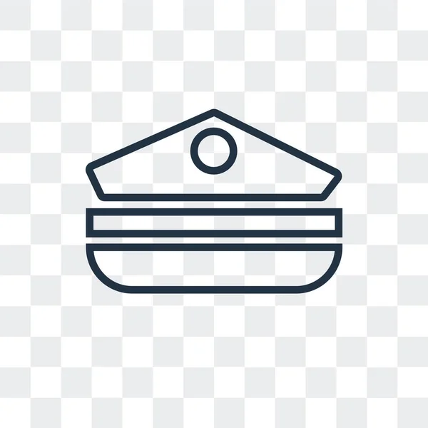 キャップ ベクトルのアイコンが透明な背景、キャップのロゴの設計の分離 — ストックベクタ
