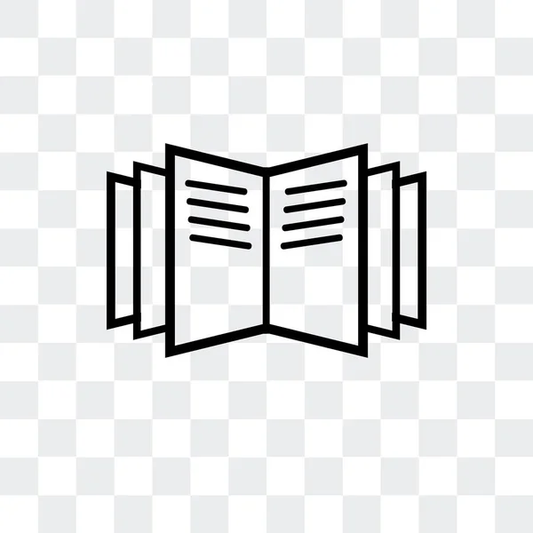 Ícone de vetor de livro aberto isolado em fundo transparente, Open b — Vetor de Stock
