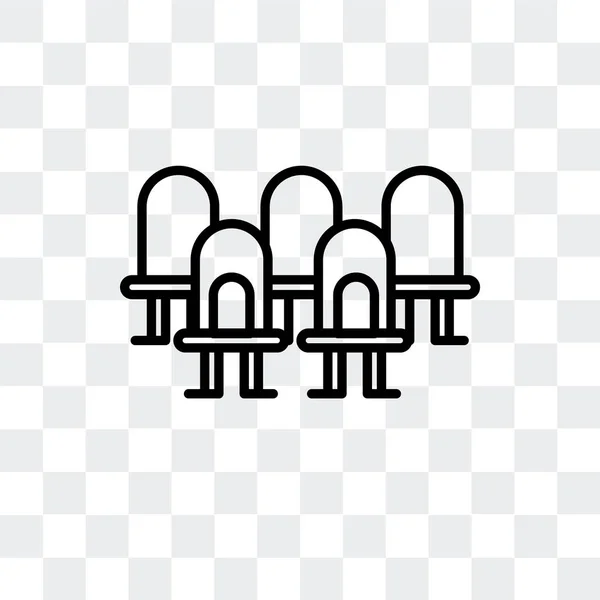 Icône vectorielle sièges isolée sur fond transparent, logo sièges design — Image vectorielle