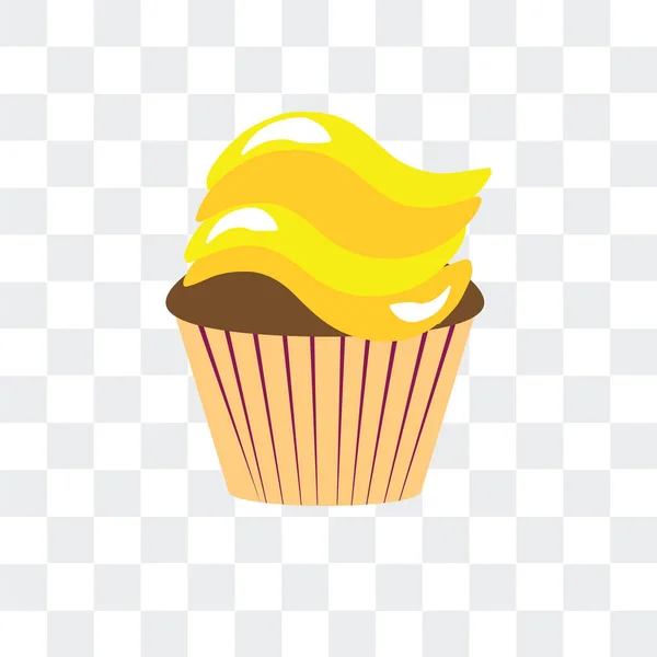 Cupcake vector icono aislado sobre fondo transparente, Cupcake — Archivo Imágenes Vectoriales