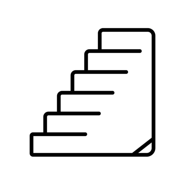 Vecteur d'icône d'escalier isolé sur fond blanc, Panneau d'escalier — Image vectorielle