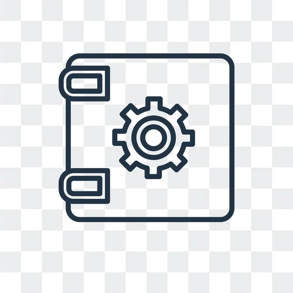 Icono de vector Safebox aislado sobre fondo transparente, diseño de logotipo Safebox — Vector de stock