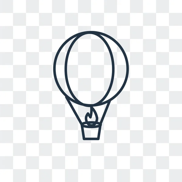 Ícone de vetor de balão de ar quente isolado em fundo transparente, design de logotipo de balão de ar quente — Vetor de Stock