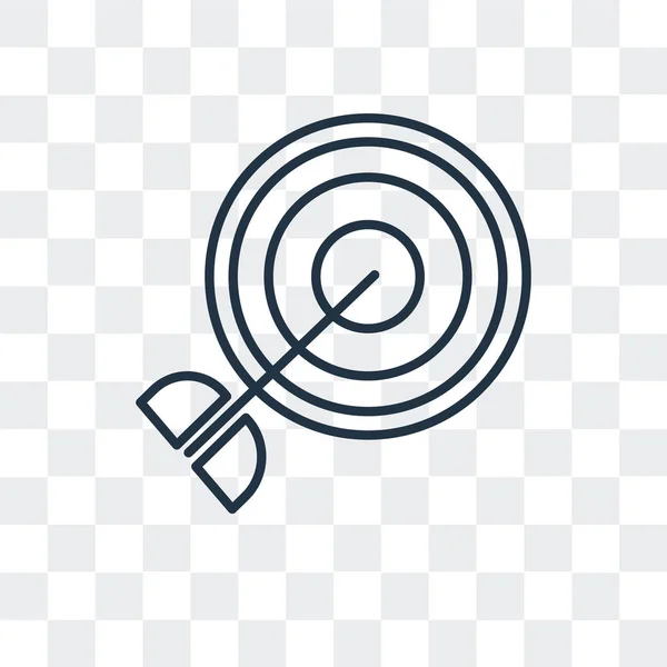 Ícone de vetor de dardo isolado em fundo transparente, design de logotipo de dardo —  Vetores de Stock