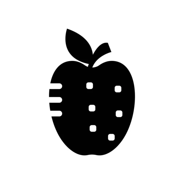 Wektor ikona jabłko na białym tle na białym tle, Apple znak, foo — Wektor stockowy