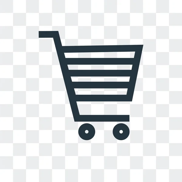 Carrito de compras icono vectorial aislado sobre fondo transparente, Sh — Vector de stock