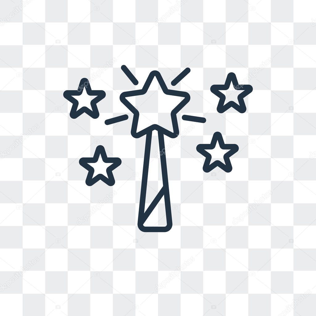 Magic vector icon isolated on transparent background, Magic logo concept
