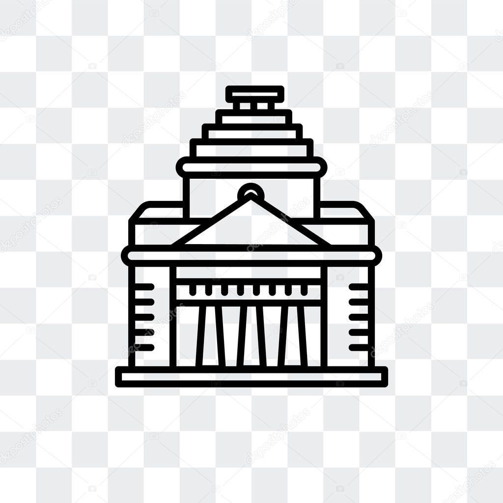 Shrine of Remembrance vector icon isolated on transparent background, Shrine of Remembrance logo concept