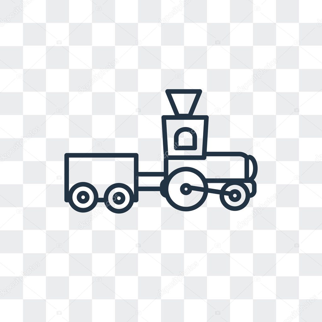 Train vector icon isolated on transparent background, Train logo concept