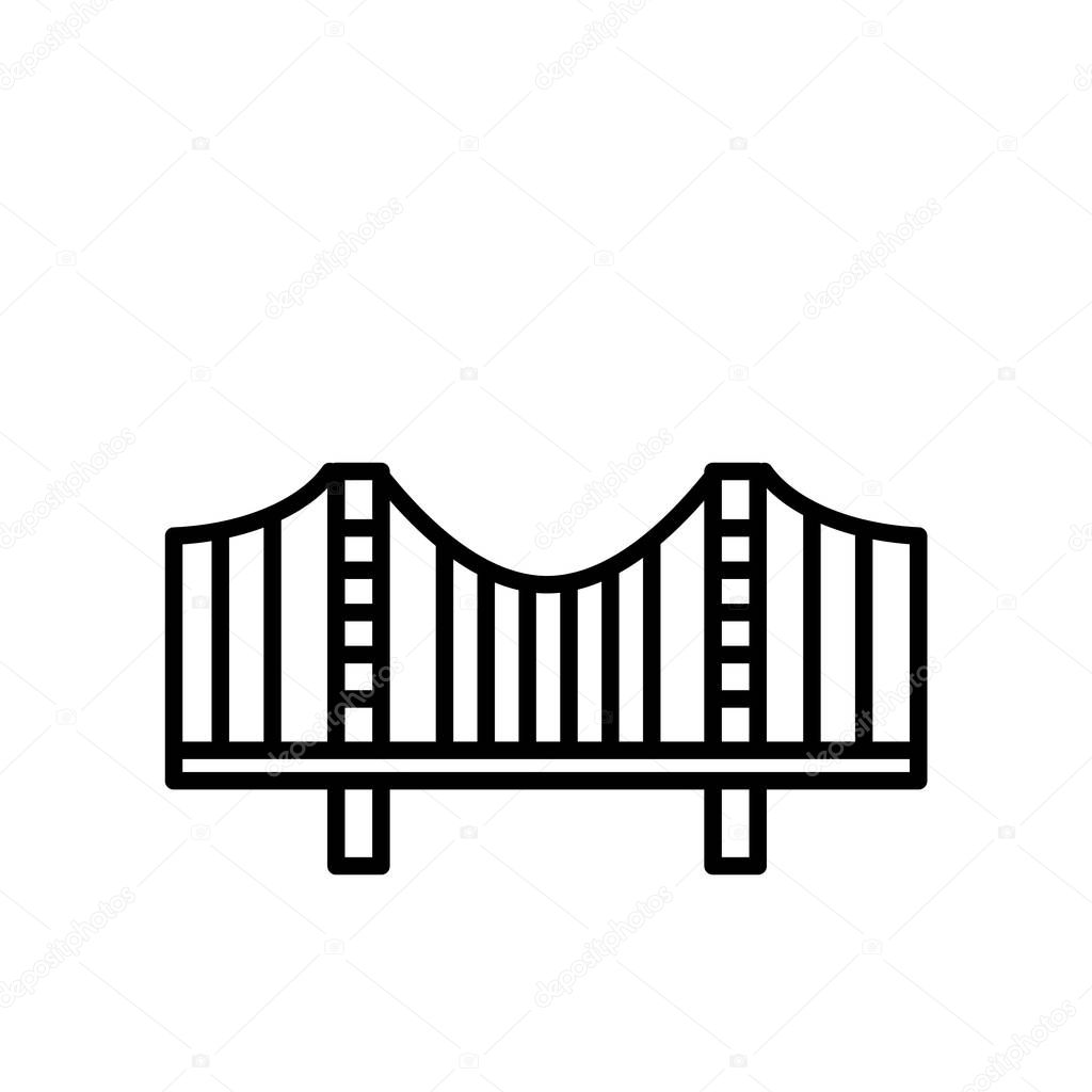 Zakim Bridge icon vector isolated on white background, Zakim Bri