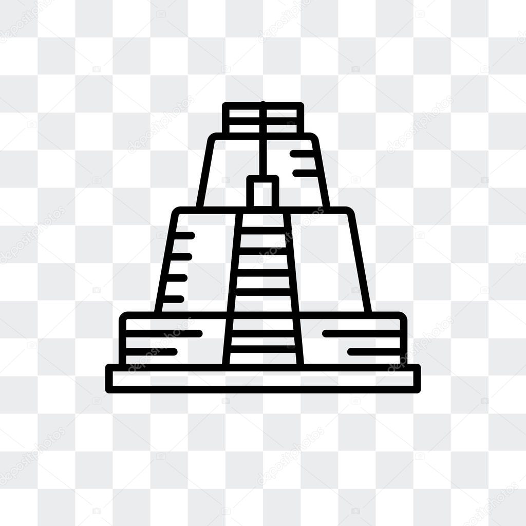 Pyramid of the Magician vector icon isolated on transparent background, Pyramid of the Magician logo concept