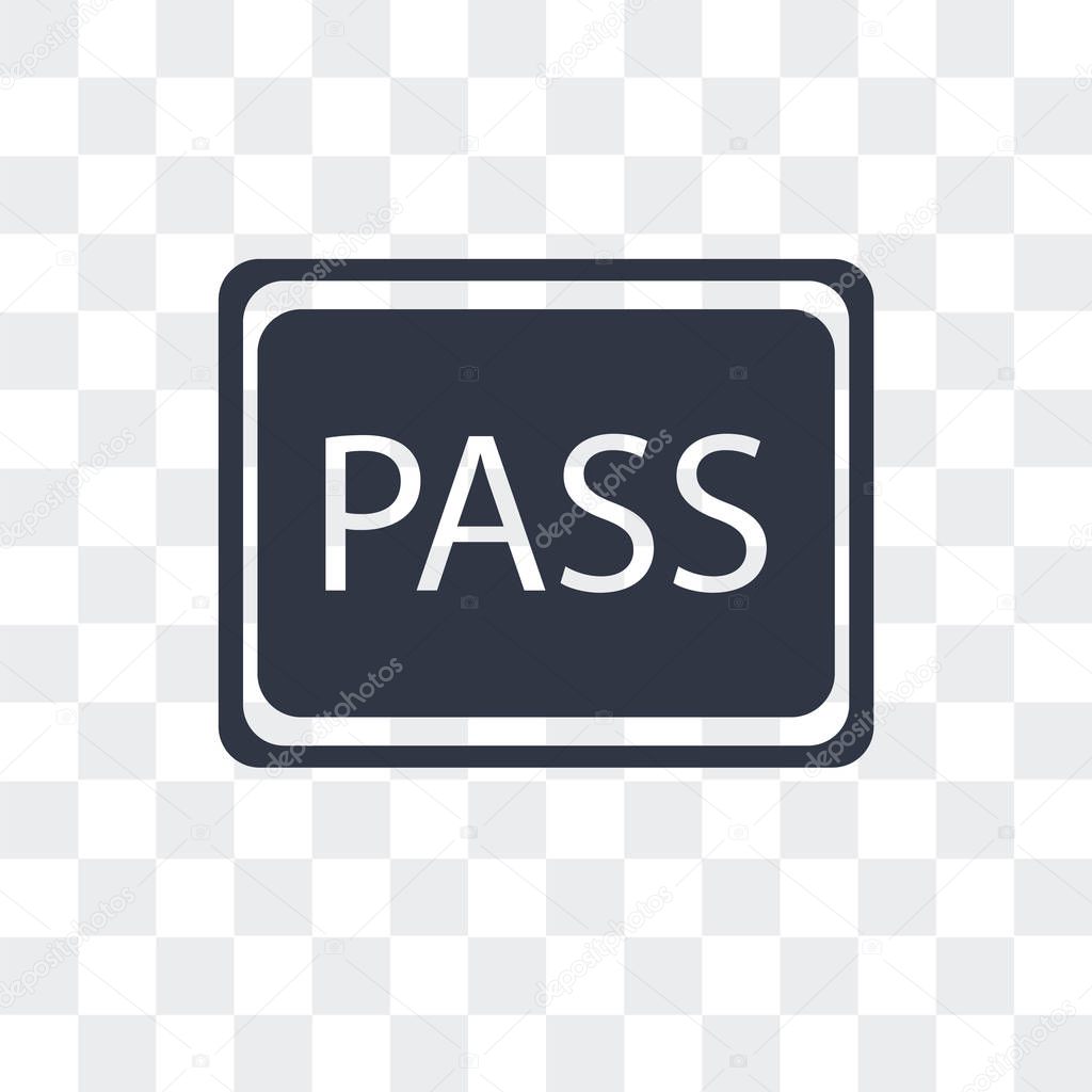 VIP pass vector icon isolated on transparent background, VIP pas