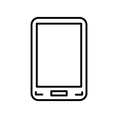 Beyaz arka plan üzerinde Smartphone izole Smartphone simge vektör 